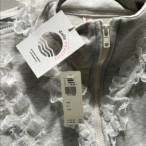 Gray Ruffled Zip-Up Jacket - Picture 5 of 5